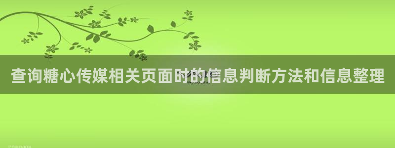 心糖vlog：查询糖心传媒相关页面时的信息判断方法和信息整理