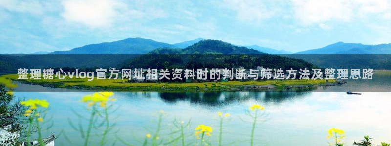 糖心破解版下载：整理糖心vlog官方网址相关资料时的判断与筛选方法及整理思路